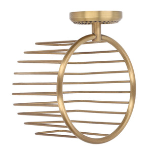 Hollow Out Toilet Paper Holder in antique gold-tone metal, with an open circular frame and parallel bars for a decorative design