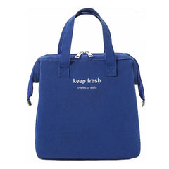 Insulated Lunch Bag – Waterproof Oxford Cloth, Metal Zipper, Multiple Pockets, Portable (Royal Blue)