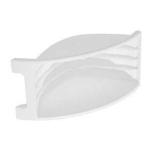 Japanese Kitchen Dish plastic dish rack in white, with a curved open body and raised ridges for upright storage.