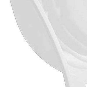 Japanese Kitchen Dish rack in white plastic with a smooth curved side and raised guard to support upright dishes