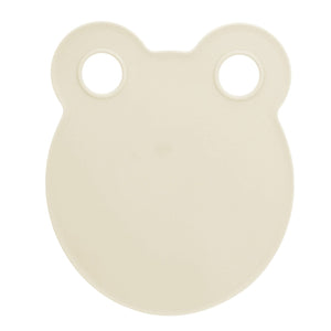 Kitchen Cutting Board in pale beige polypropylene, with a rounded bear-face shape and two circular ear holes