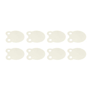 Kitchen Cutting Board set of pale beige plastic boards with rounded shapes and two holes along one edge