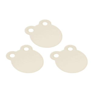 Kitchen Cutting Board set of beige plastic boards with rounded edges and two circular hanging holes on each
