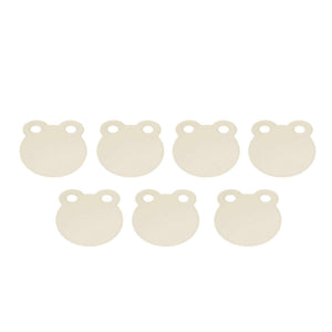 Kitchen Cutting Board set of beige plastic boards with rounded shapes and two small hang holes on each