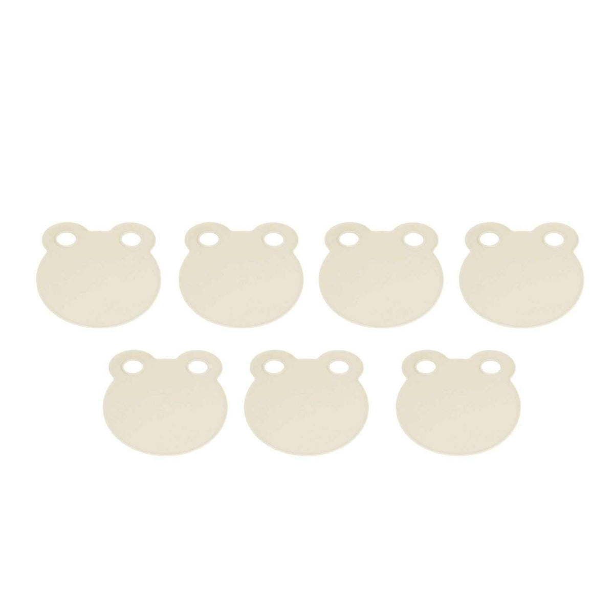 Kitchen Cutting Board set of beige plastic boards with rounded shapes and two small hang holes on each