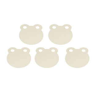 Kitchen Cutting Board set with five visible beige, smooth plastic boards, each featuring two rounded hang holes