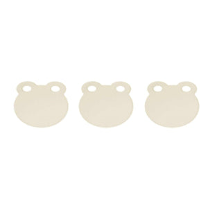 Kitchen Cutting Board set with three pale beige rounded PP boards, each featuring two small circular hanging holes.