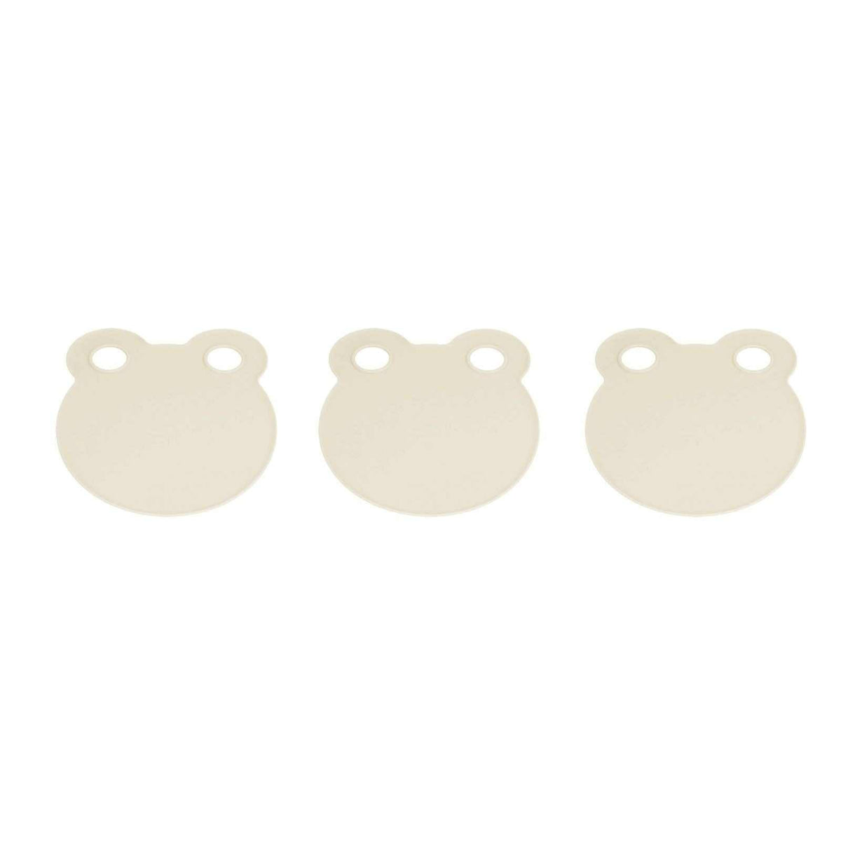 Kitchen Cutting Board set with three pale beige rounded PP boards, each featuring two small circular hanging holes.