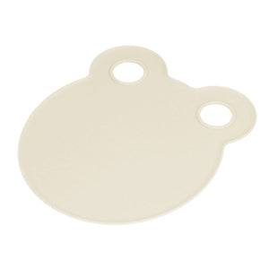 Kitchen Cutting Board in pale beige with a smooth, rounded surface and two integrated hanging holes.
