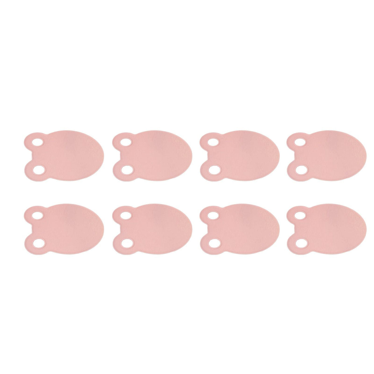 Kitchen Cutting Board set in pale pink PP plastic, with a smooth, textured-free surface and two circular holes at one end