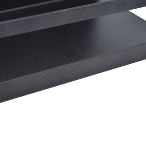 Kitchen Rack Space Saving shelf in black iron with a single tier, raised edges and a slim minimalist design.