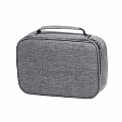 Large Capacity 72-Slot Pencil Case - Grey Multi-Layer Zipper Stationery Organiser with Carry Handle, 23 x 16.5 x 7 cm for Pencils, Pens and Art Supplies