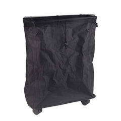 Rolling Laundry Basket with Handles – 600D Oxford Cloth, 4 Wheels, Net Cover (Black)