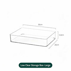 Clear PET Cosmetic Storage Organiser – Large Multi-Grid Desktop Makeup Holder for Vanity & Bathroom