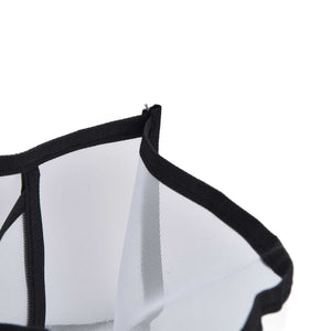 Mesh Bras Storage Box with sheer white mesh panels, black fabric edging and six divided compartments for drawer organisation