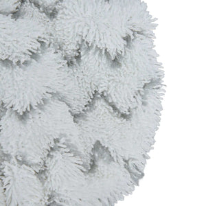 Microfiber Mop Pad with soft white microfiber chenille pile and dense, shaggy tufts for absorbent steam cleaning