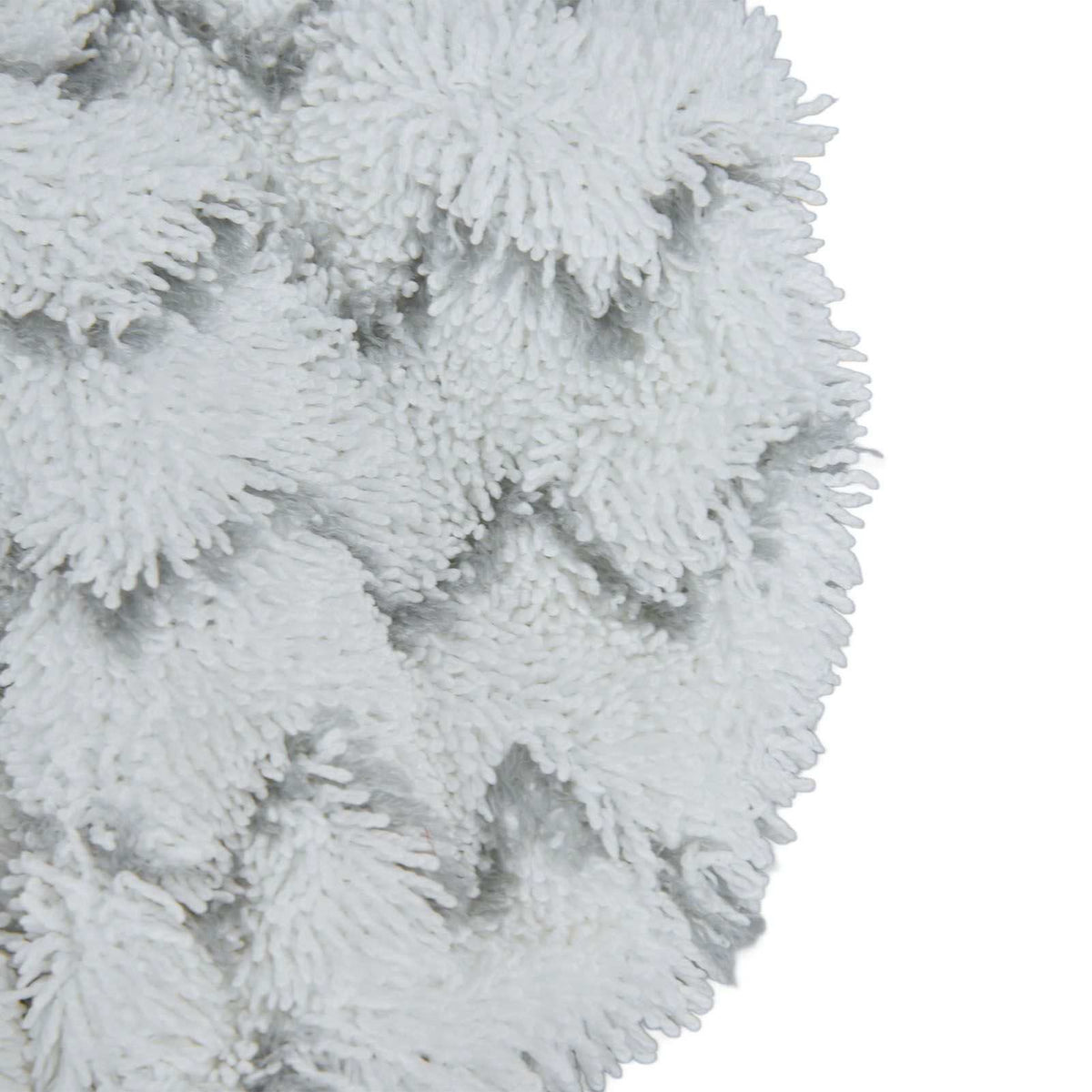 Microfiber Mop Pad with soft white microfiber chenille pile and dense, shaggy tufts for absorbent steam cleaning