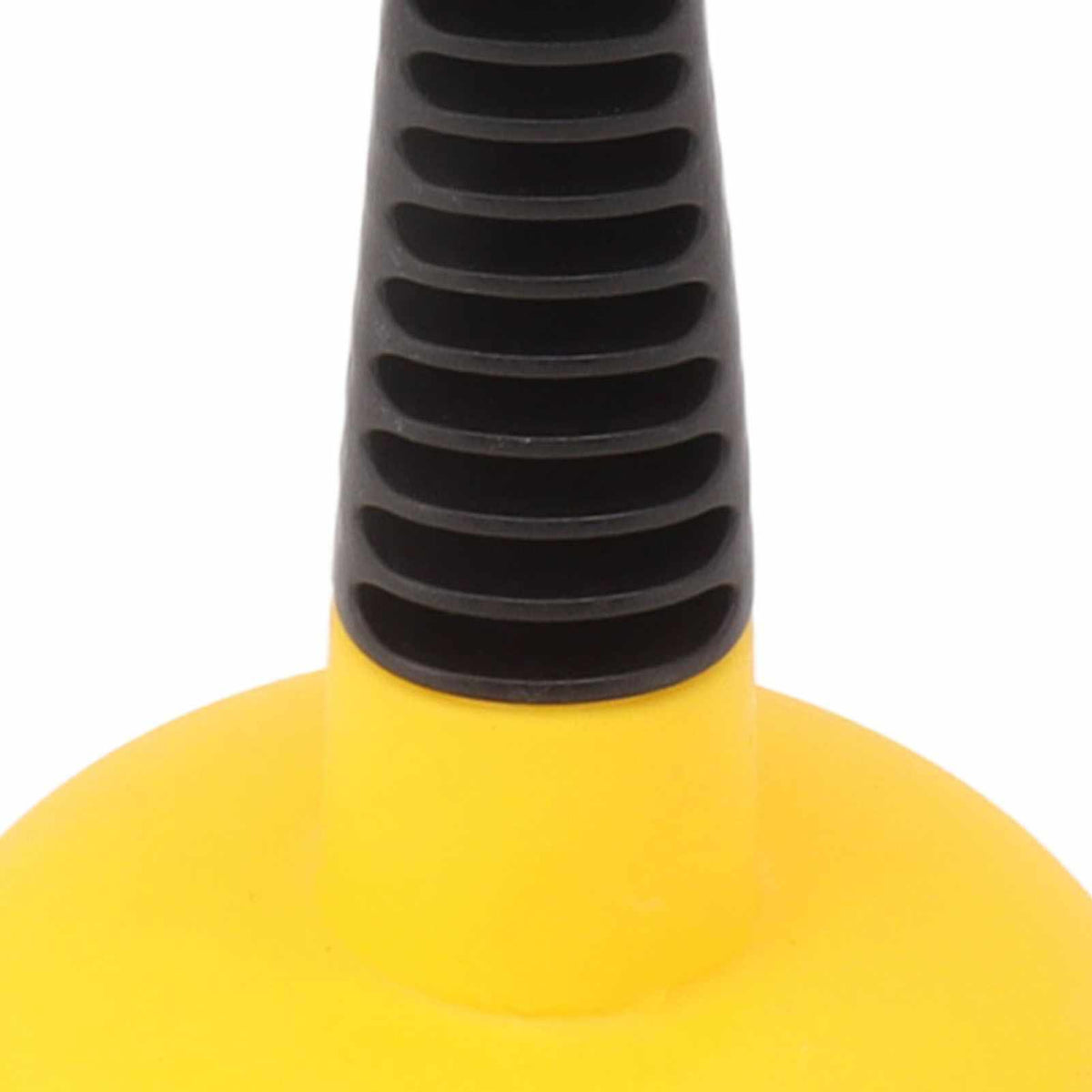 Mini Plunger Powerful with a bright yellow cup and black ribbed non-slip handle for a secure grip.