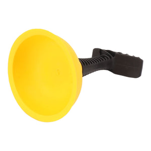 Mini Plunger Powerful with a bright yellow silicone cup and black ribbed handle with a wide non-slip grip
