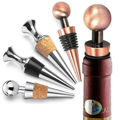 Reusable Stainless Steel & Silicone Wine Bottle Stopper
