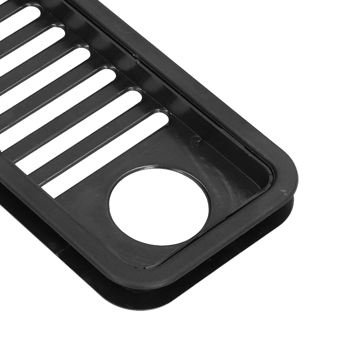 Network Wire Storage Rack in black ABS plastic, with an open slotted design and a large circular cable-routing hole