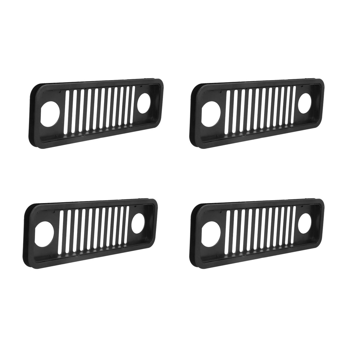 Network Wire Storage Rack set of four black ABS cable trays with slotted ventilation and large round holes at each end