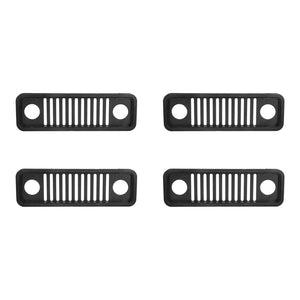 Network Wire Storage Rack set of four black plastic cable racks with ventilated slots and round openings at both ends