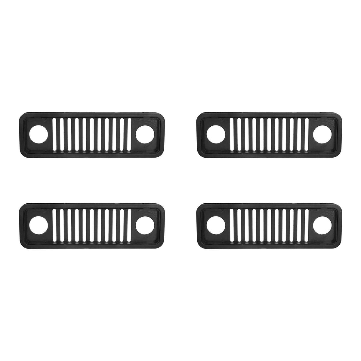 Network Wire Storage Rack set of four black plastic cable racks with ventilated slots and round openings at both ends