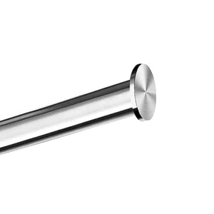 Paper Towel Holder 304 Stainless Steel with a polished silver rod and round end cap, shown as a close-up detail.