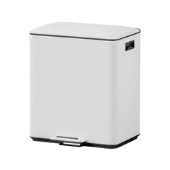 Cefito 40L Dual Compartment Pedal Bin – Recycling & Waste, Soft Close (White)
