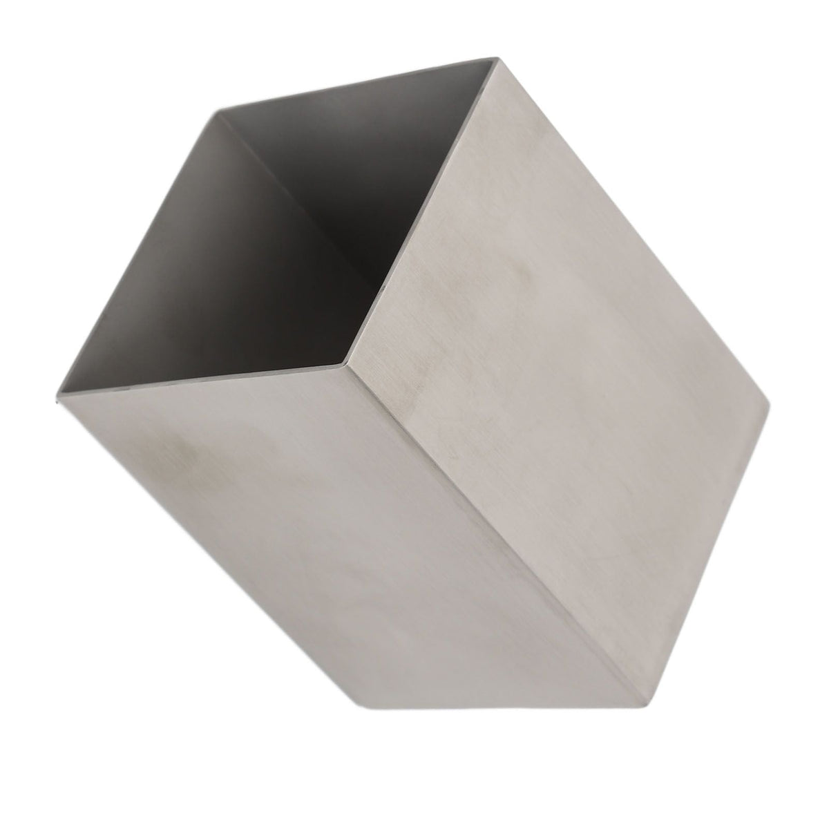 Pencil Cup 304 Stainless Steel in silver with a smooth finish and open rectangular shape for desk storage
