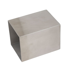 Pencil Cup 304 Stainless Steel in silver brushed metal, with a rectangular open-ended body and clean, minimal design.
