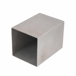 Pencil Cup 304 Stainless Steel in silver metal with a rectangular box shape and open top for stationery