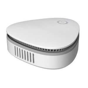 Portable Ozone Sterilizer in a compact white rounded case with ventilation slots and a single top button