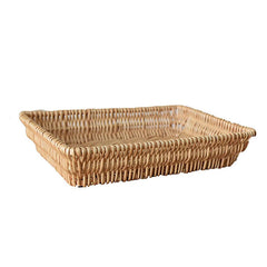 Rattan Woven Storage Basket – Stackable Bread, Fruit & Snack Basket for Home, Kitchen & Table (3 Sizes)