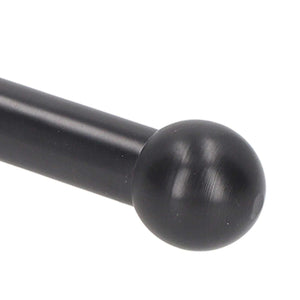 Retro Copper Bathroom towel bar end with a dark brushed metal finish and smooth rounded ball cap