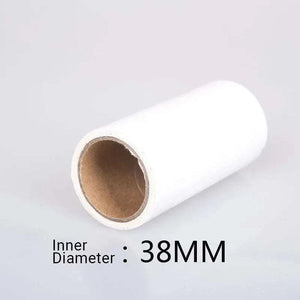 Reusable Lint Roller refill roll in white paper with 38mm brown cardboard inner diameter for lint removal