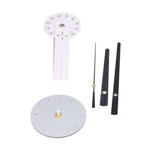 Roman Numerals Design Wall Clock DIY acrylic kit with silver clock mechanism and three black hands, frameless parts