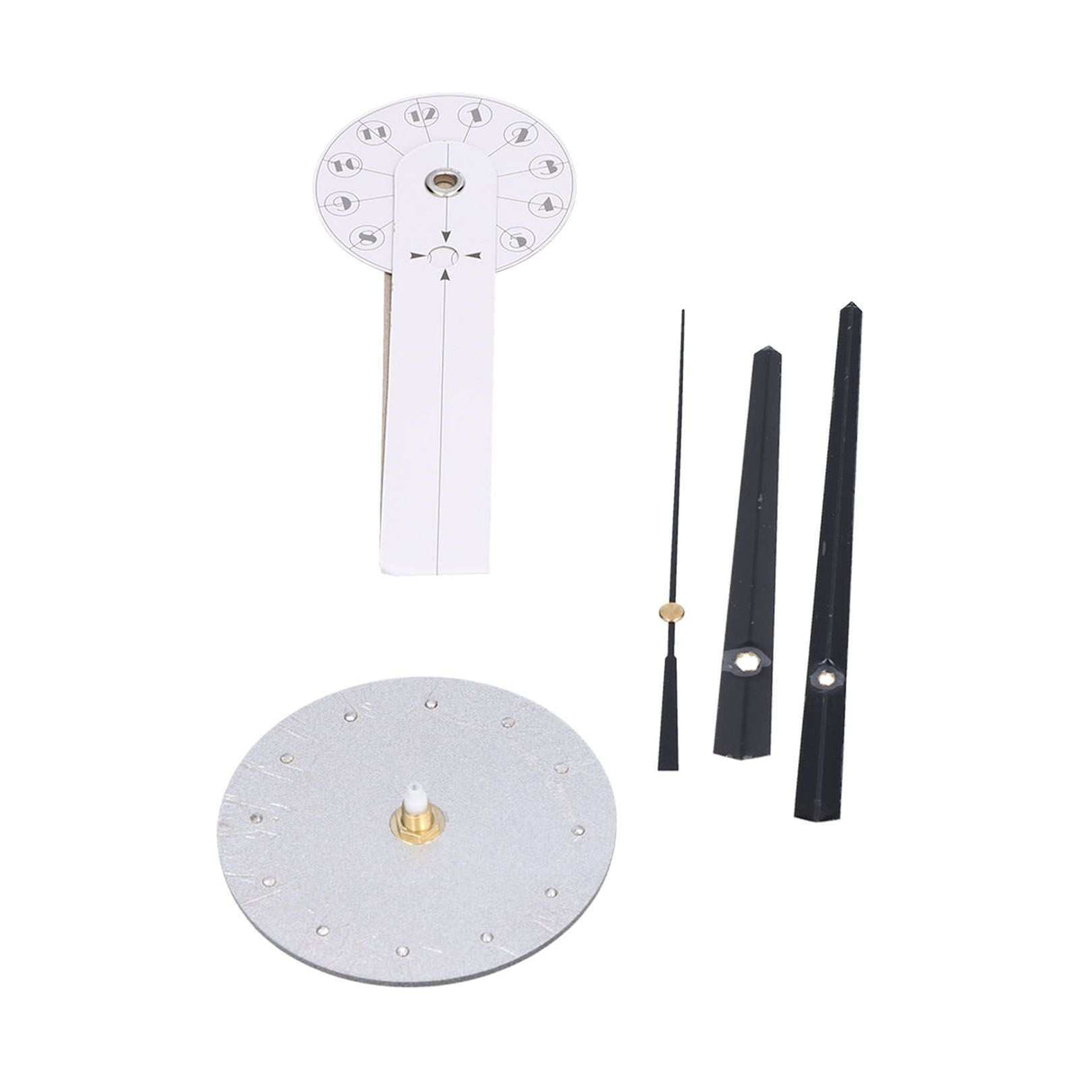 Roman Numerals Design Wall Clock DIY acrylic kit with silver clock mechanism and three black hands, frameless parts