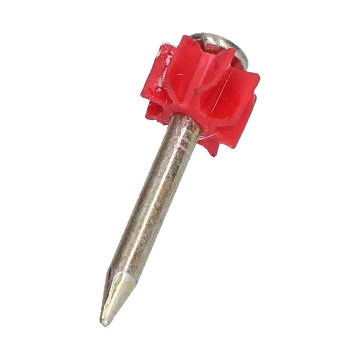 Roman Numerals Design Wall Clock kit component with a silver metal pointed shaft and red plastic gear head