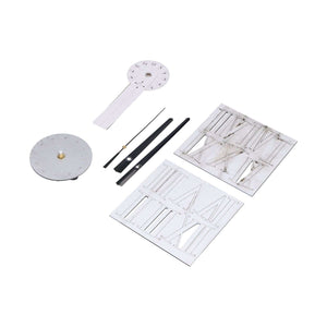 Roman Numerals Design Wall Clock kit with silver acrylic number pieces, round mechanism, and black clock hands