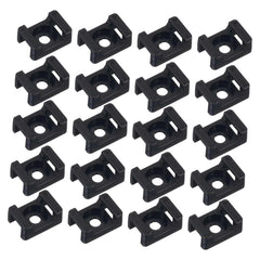 Screw-Mount Zip Tie Cable Bases – 20-Pack, Nylon, Cord Tie Holder for Home & Office Wire Management