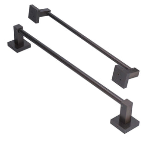 Slippers Rack Grey with two dark charcoal metal rods and square wall-mount brackets, forming a minimalist storage rack
