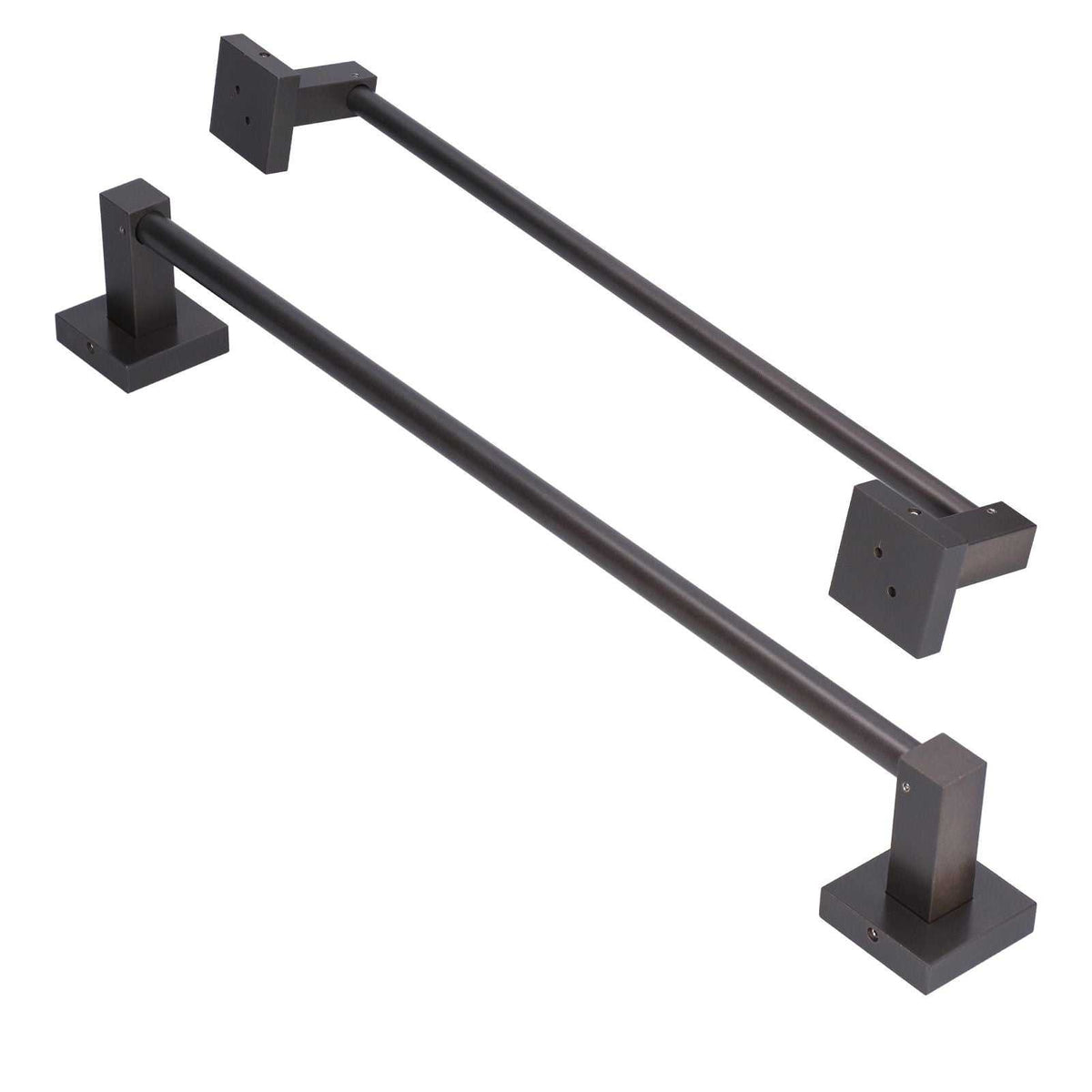 Slippers Rack Grey with two dark charcoal metal rods and square wall-mount brackets, forming a minimalist storage rack