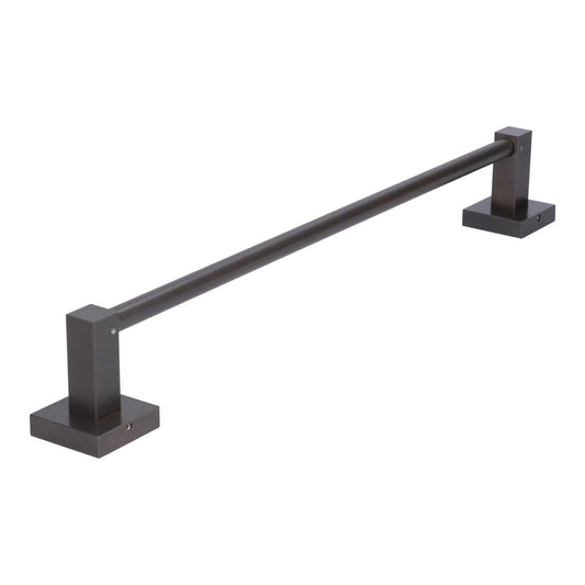 Slippers Rack Grey, a dark grey metal wall-mounted rail with a straight bar held between two square bases