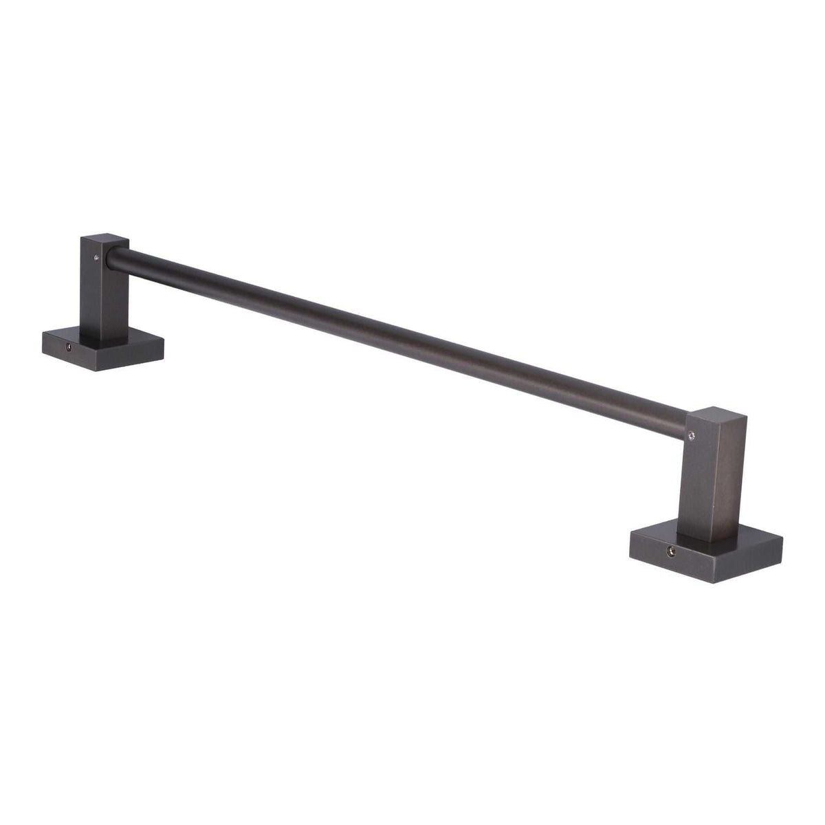 Slippers Rack Grey, a dark grey wall-mounted metal rod rack with two sturdy rectangular mounting brackets and bases