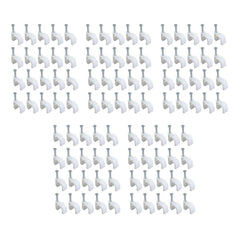 Steel Nail Cable Fixing Clips – 100-Pack, 5mm, PE & High Carbon Steel, Wall-Mounted Cord Management