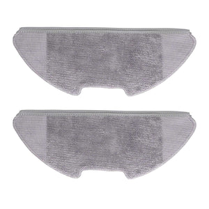 Sweeper Mop Pad replacement pair in light grey fibre, with textured central panels and curved, contoured edges