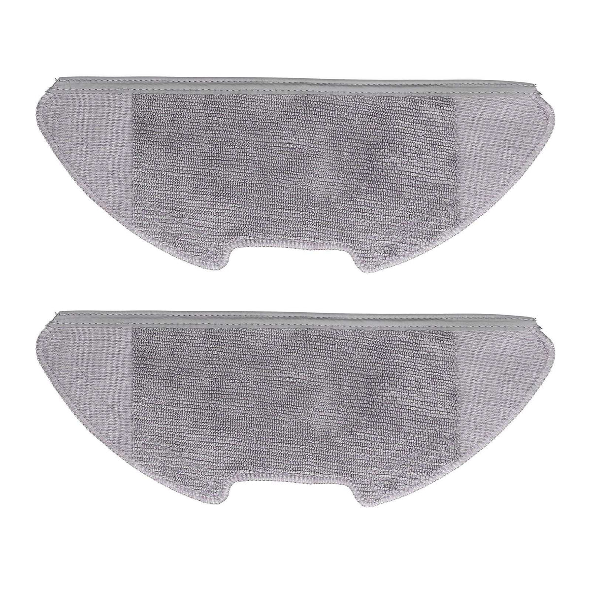 Sweeper Mop Pad replacement pair in light grey fibre, with textured central panels and curved, contoured edges