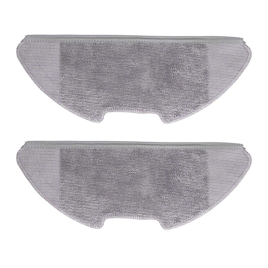 Sweeper Mop Pad replacement pair in light grey fibre, with textured central panels and curved, contoured edges